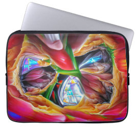 Vibrant Abstrakt Tulip Reflection Laptop Fodral