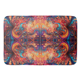 Vibrant abstrakt utformat badplatsmat badrumsmatta