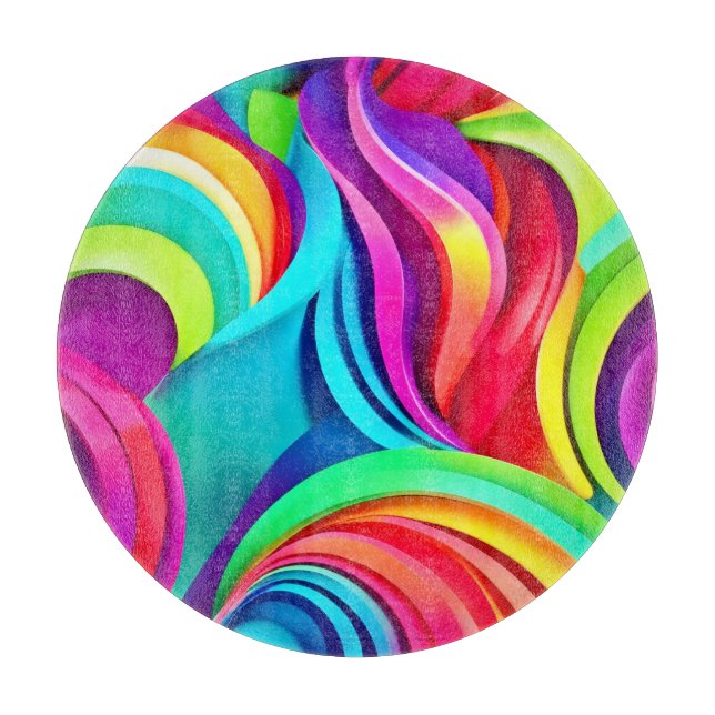 Vibrant Abstrakt Vinkarare i Dynamic Färg (Framsidan)