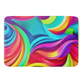 Vibrant Abstrakt Vinkarare i Dynamic Färg Badrumsmatta
