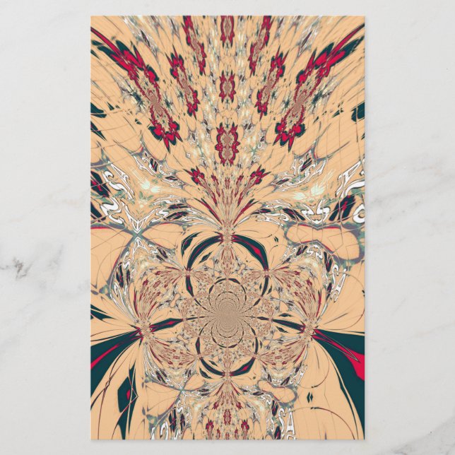 Vibrant African Kaleidoscope: A Peachy Delight Brevpapper (Framsida)