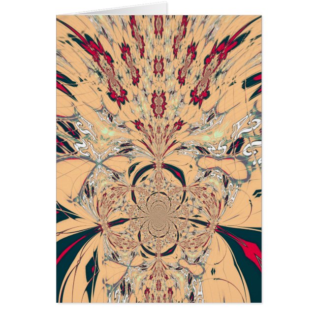 Vibrant African Kaleidoscope: A Peachy Delight Hälsningskort (Framsidan)