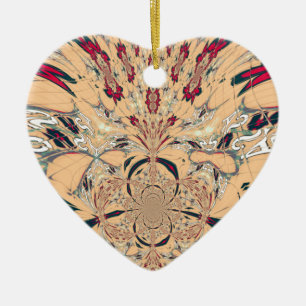 Vibrant African Kaleidoscope: A Peachy Delight Julgransprydnad Keramik