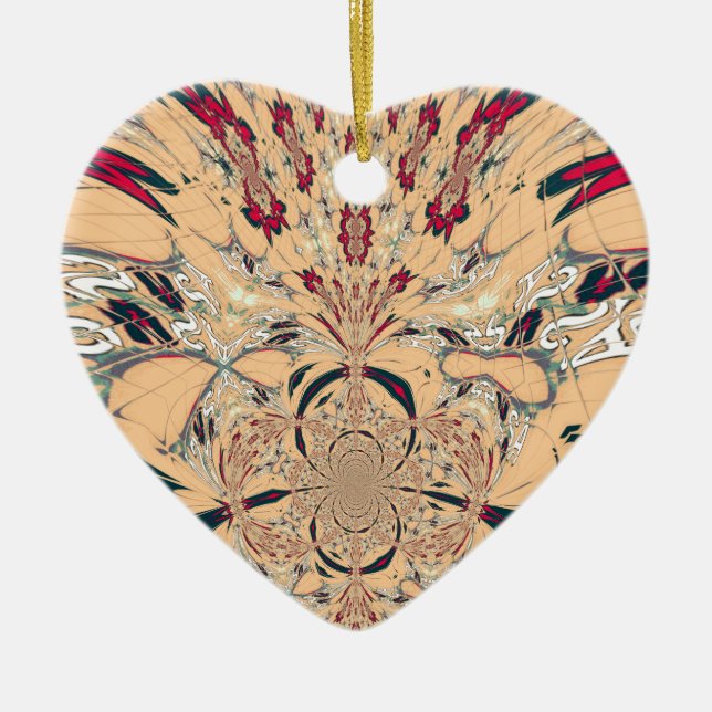 Vibrant African Kaleidoscope: A Peachy Delight Julgransprydnad Keramik (Framsidan)