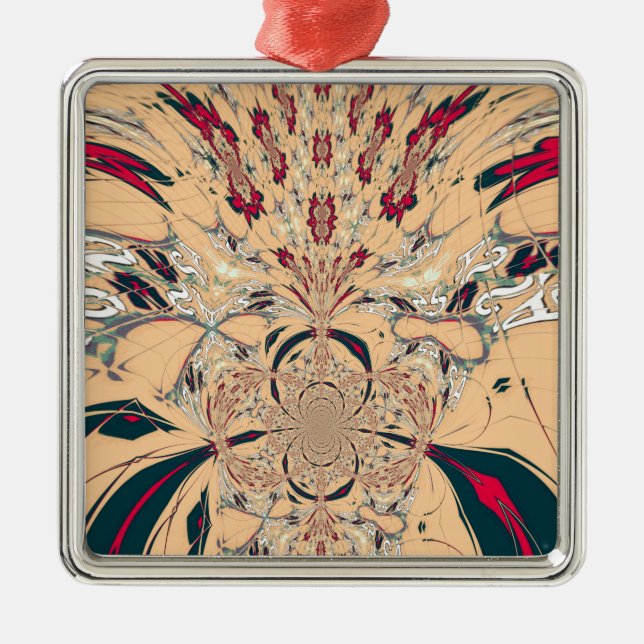 Vibrant African Kaleidoscope: A Peachy Delight Julgransprydnad Metall (Framsidan)
