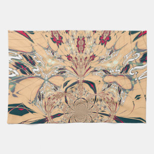 Vibrant African Kaleidoscope: A Peachy Delight Kökshandduk