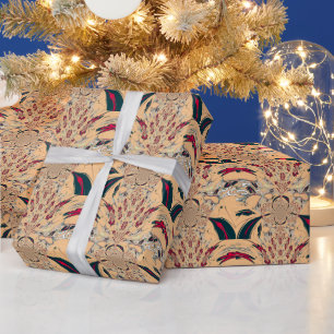 Vibrant African Kaleidoscope: A Peachy Delight Presentpapper
