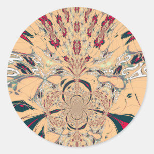 Vibrant African Kaleidoscope: A Peachy Delight Runt Klistermärke