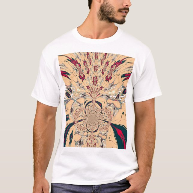 Vibrant African Kaleidoscope: A Peachy Delight Tee (Framsida)
