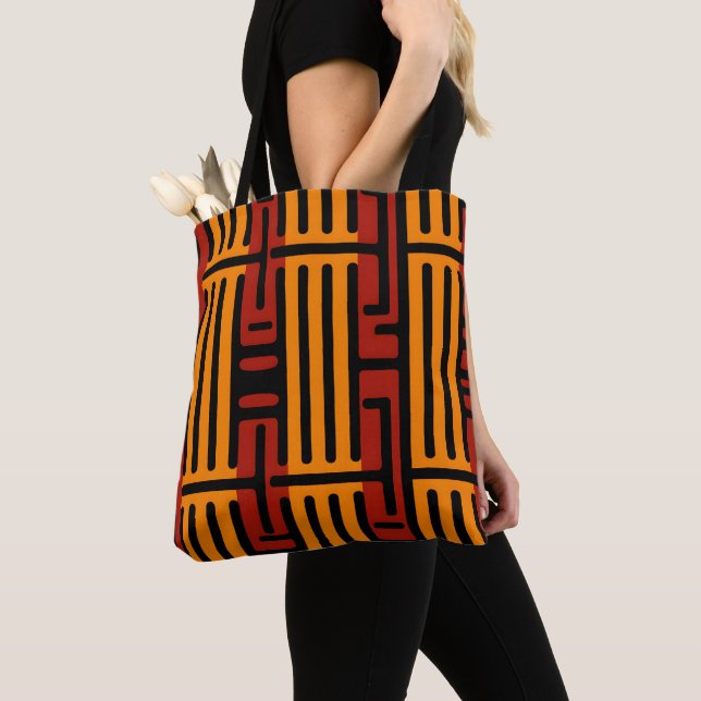Vibrant African Mönster Tygkasse (Närbild)