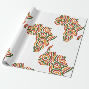 Vibrant afrikansk-inspirerad svällning Papper Presentpapper