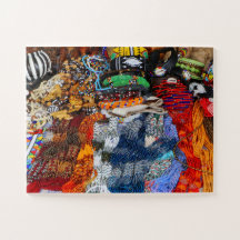 Vibrant afrikanskt skugga på den lokala marknaden