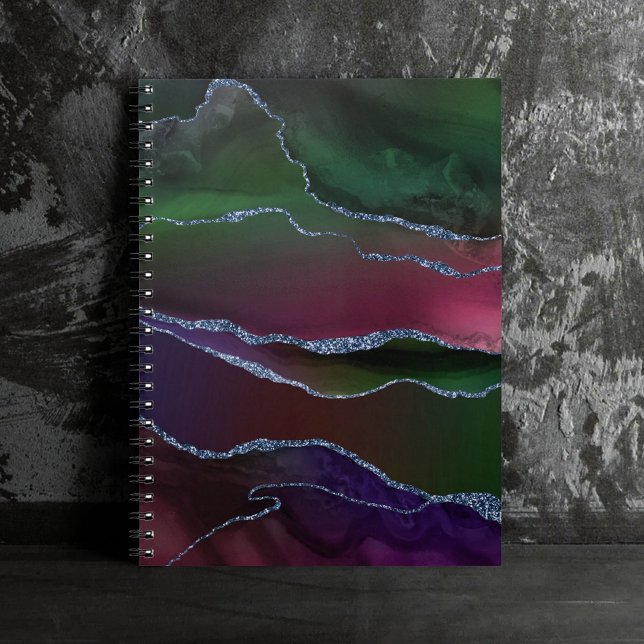 Vibrant Agate | Rosa och Grönt av judisk ton i Rik Anteckningsbok (Skapare uppladdad)