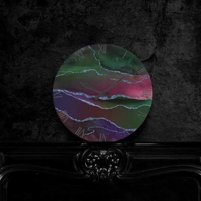 Vibrant Agate | Rosa och Grönt av judisk ton i Rik Rund Klocka (Skapare uppladdad)