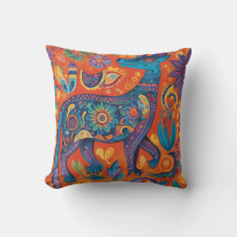 Vibrant Alebrijes-design i det traditionella mexik Kudde