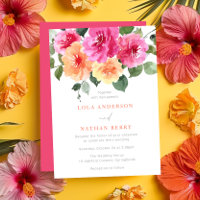 Vibrant alla säsonger vattenfärgen Blommigt Bröllo