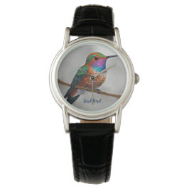 Vibrant Allen’s Hummingbird Painting Armbandsur