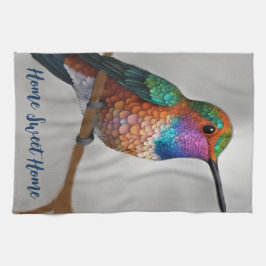 Vibrant Allen’s Hummingbird Painting Kökshandduk