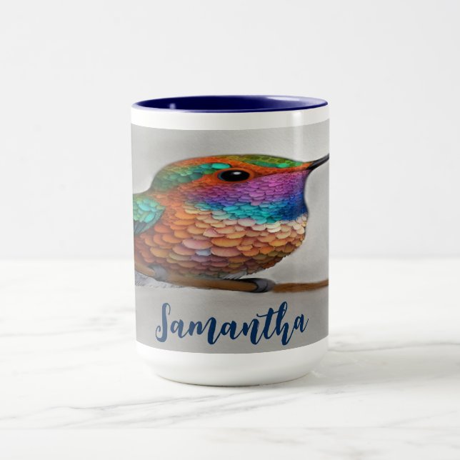 Vibrant Allen’s Hummingbird Painting Mugg (Center)