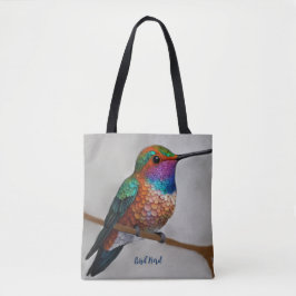 Vibrant Allen’s Hummingbird Painting Tygkasse