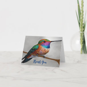 Vibrant Allens Hummingbird Painting Tack Kort