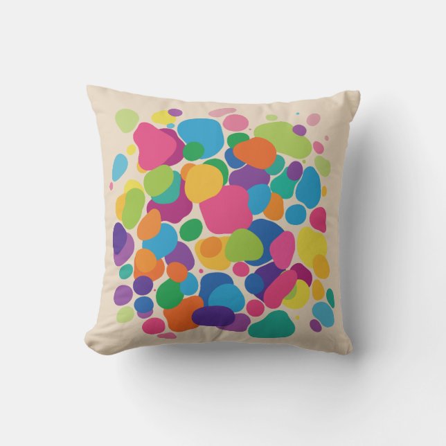 Vibrant Amoeba Burst Kudde (Framsida)