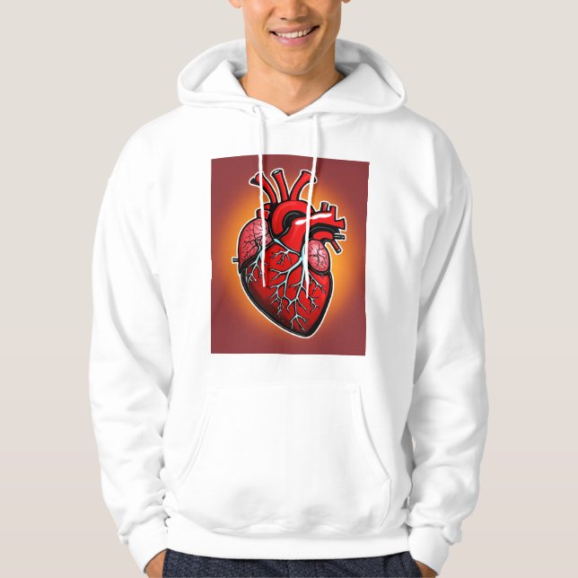 Vibrant anatomiskt hjärtbesvär " hoodie (Framsida)