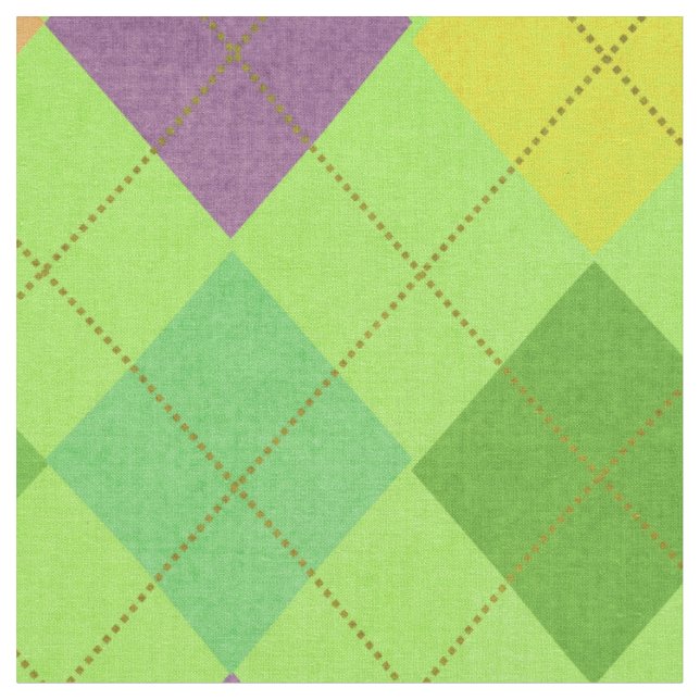 Vibrant Argyle Tyg (Närbild)