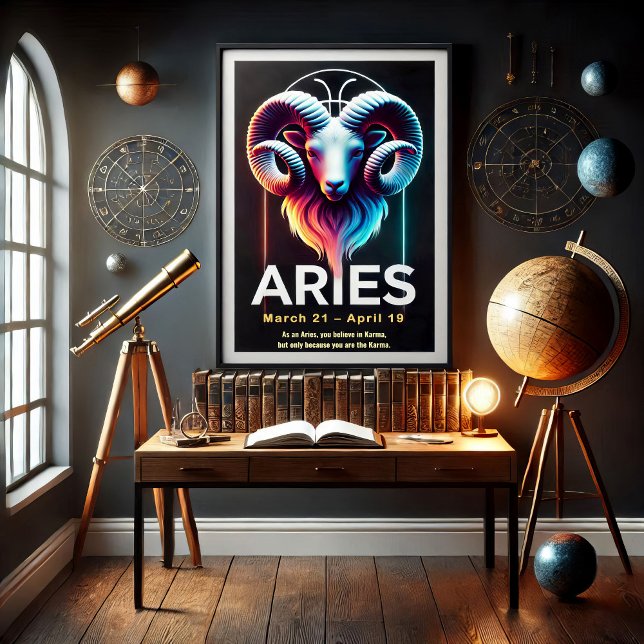Vibrant Aries Zodiac-tecken Poster (Skapare uppladdad)