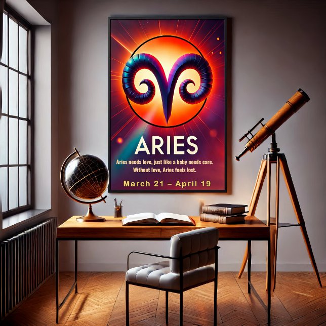Vibrant Aries Zodiac-tecken Poster (Skapare uppladdad)