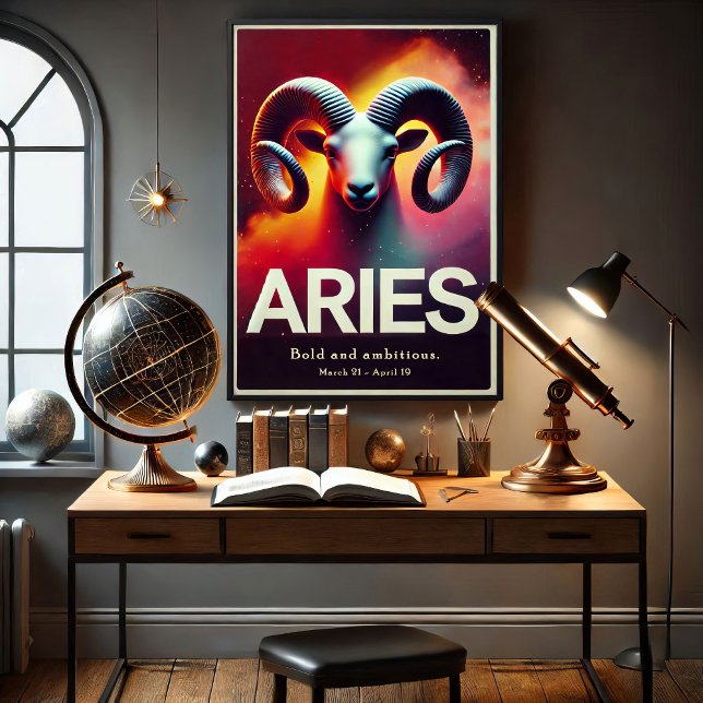 Vibrant Aries Zodiac-tecken Poster (Skapare uppladdad)