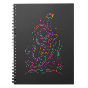 Vibrant Astro Cat Anteckningsbok