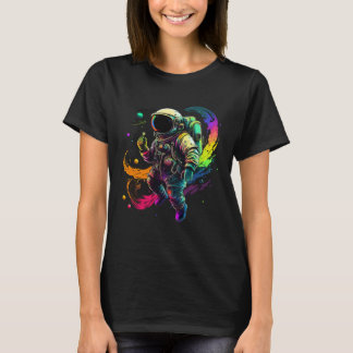 Vibrant astronaut i Space 4 T Shirt