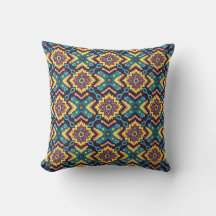Vibrant Aztec Geometric Blommönster