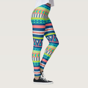 Vibrant Aztec Mönster Leggings
