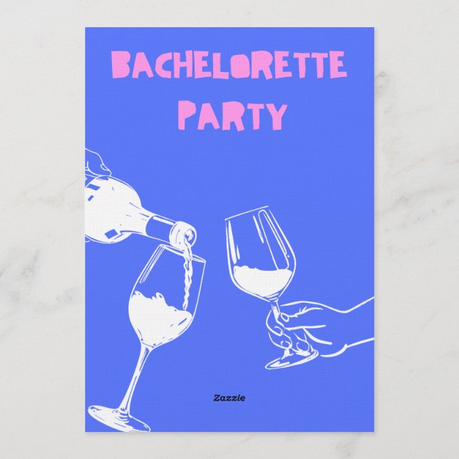 Vibrant Bachelorette Weekend Invitation for Bride Inbjudningar (Baksida)
