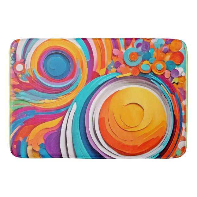 Vibrant Badaist Art Färg Badrumsmatta (Framsidan)