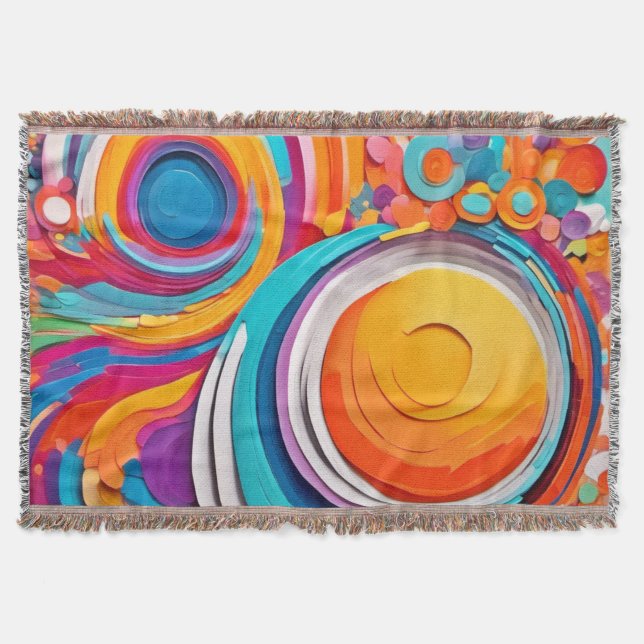 Vibrant Badaist Art Färg Filt (Framsidan)