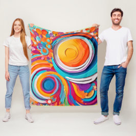 Vibrant Badaist Art Färg Fleecefilt