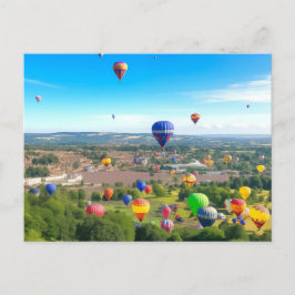Vibrant Balloon Fiesta-vykort Vykort