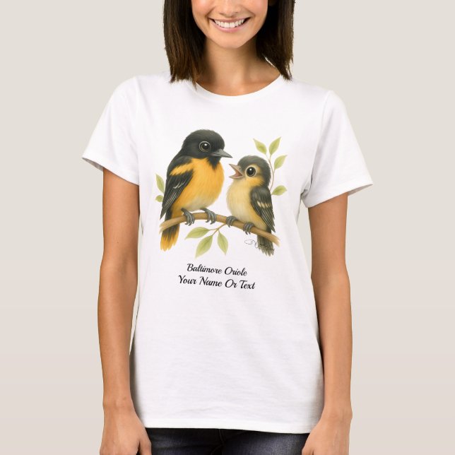 Vibrant Baltimore Oriole T Shirt (Framsida)