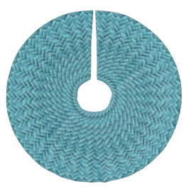 Vibrant Basket-vågcirkel Geometric Mönster Julgransmatta Borstad Polyester