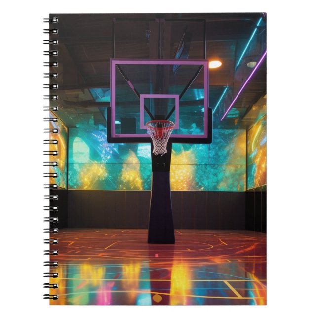 Vibrant Basketball Anteckningsbok (Framsidan)