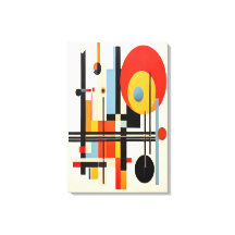 Vibrant Bauhaus-Inspired Geometric Abstrakt Art