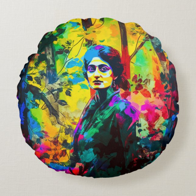 Vibrant Beauty Rund Kudde (Framsidan)