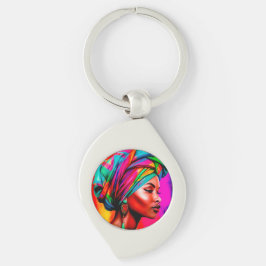 Vibrant Beauty Series 1 Swirl Silverfärgad Nyckelring