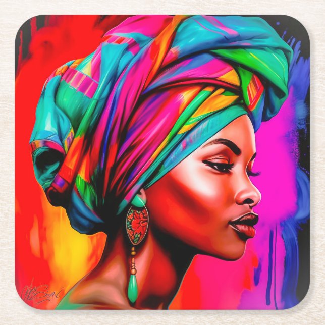 Vibrant Beauty Series 1 Underlägg Papper Kvadrat (Framsidan)