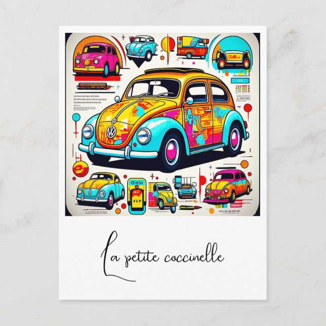 " VIBRANT BEETLE " VYKORT (Framsida)