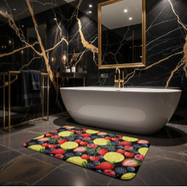 Vibrant Berries & Citrus Bath Mat Badrumsmatta