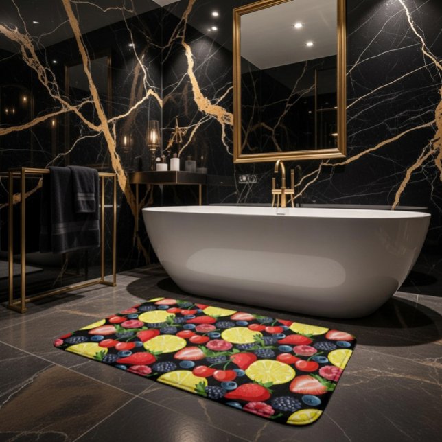 Vibrant Berries & Citrus Bath Mat Badrumsmatta (Skapare uppladdad)